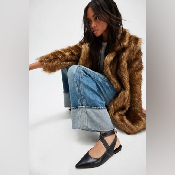 Free People Shoes - Free People Parisa Ankle Strap Pointed Toe Flat
